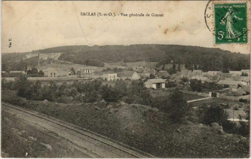 Carte postale ancienne Saclay Vue Generale à Saclay