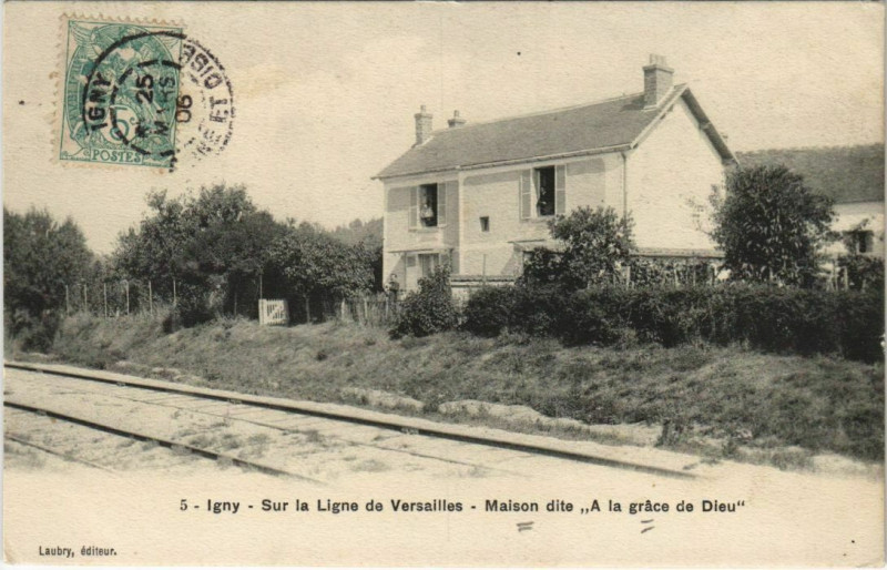 Carte postale ancienne Igny Sur la Ligne de Versailles à Igny