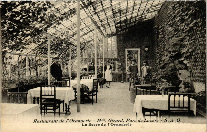 Carte postale ancienne Parc de Lozere Restaurant de l'Orangerie