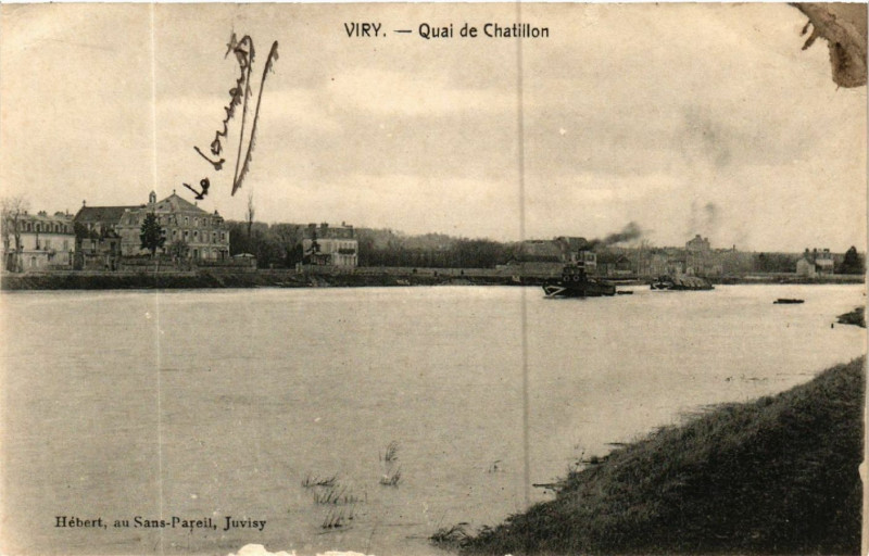 Carte postale ancienne Viry - Quai de Chatillon