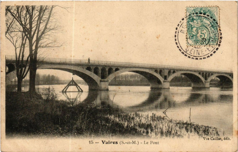 Carte postale ancienne Vaires - Le Pont