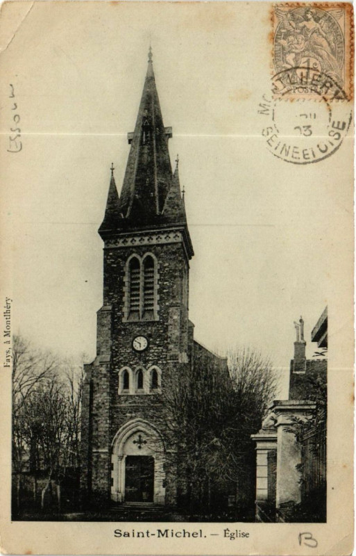 Carte postale ancienne Saint-Michel - Eglise