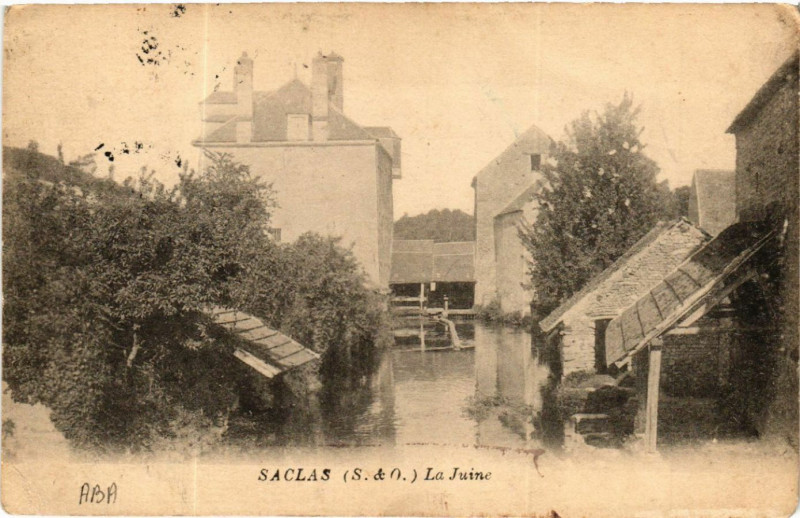 Carte postale ancienne Saclas - La Juine à Saclas