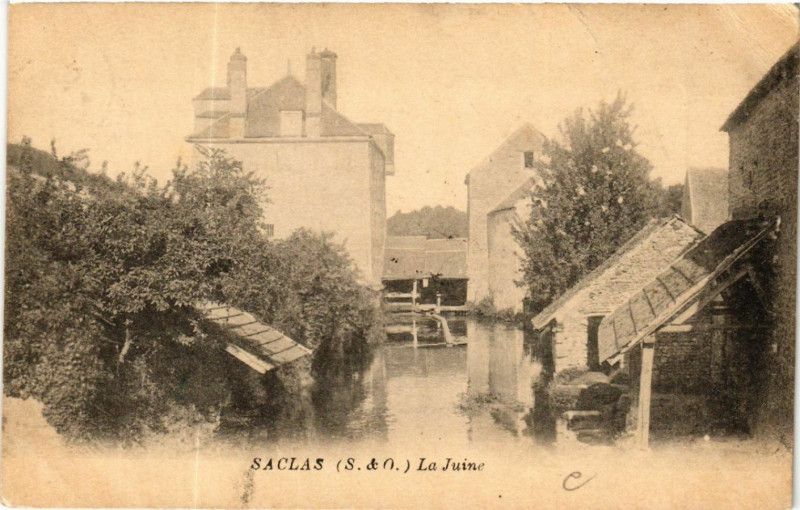 Carte postale ancienne Saclas - La Juine à Saclas
