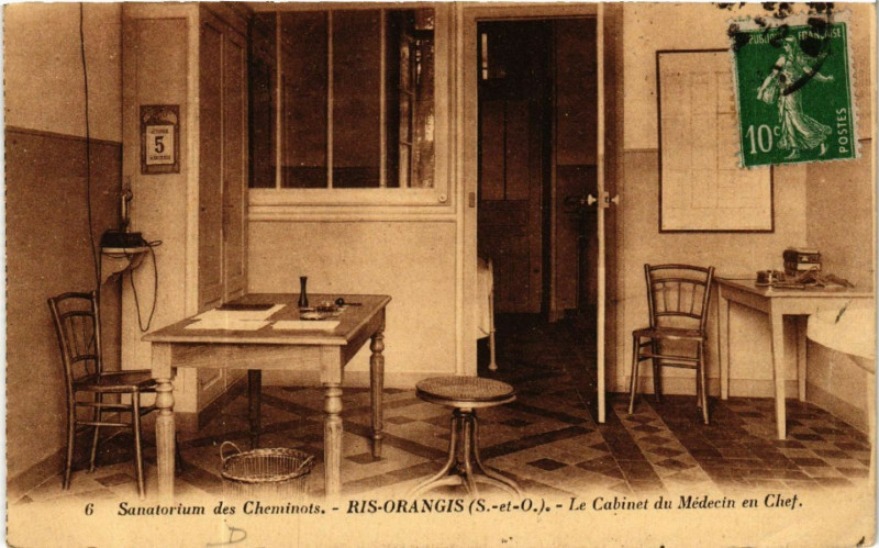 Carte postale ancienne Ris-Orangis - Sanatorium des Cheminots à Ris-Orangis