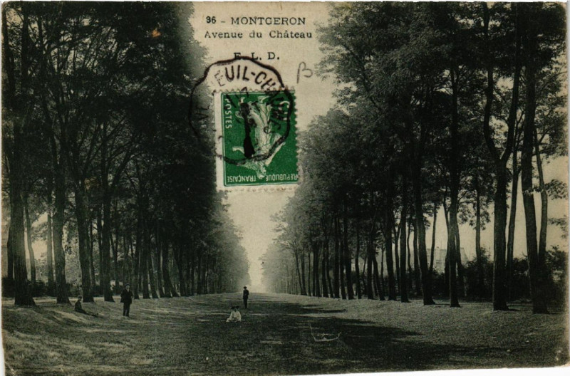 Carte postale ancienne Montgeron - Avenue du Chateau à Montgeron