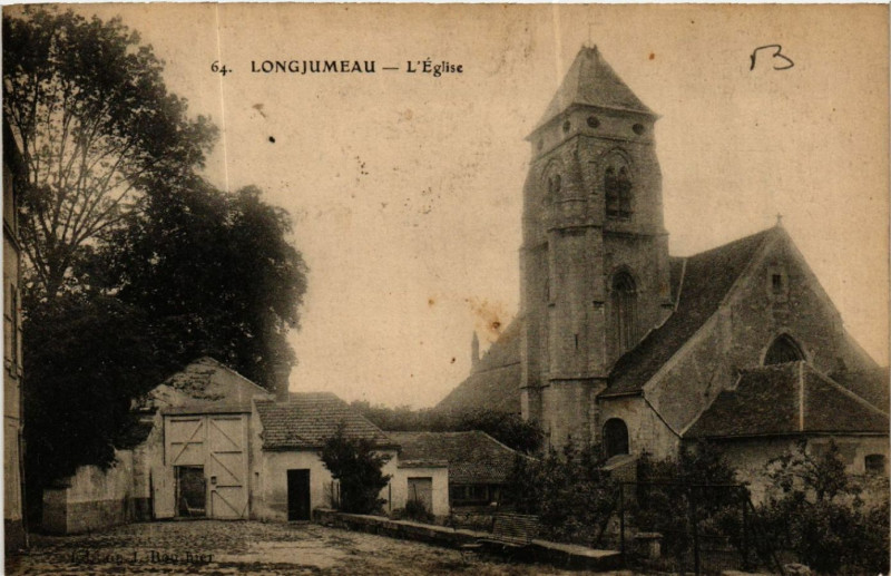 Carte postale ancienne Longjumeau - L'Eglise à Longjumeau