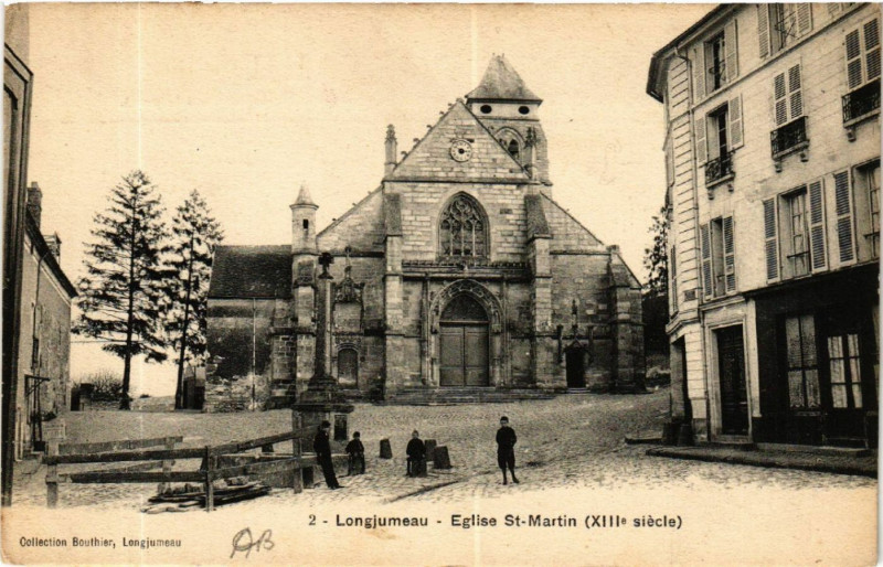 Carte postale ancienne Longjumeau - Eglise St-Martin à Longjumeau