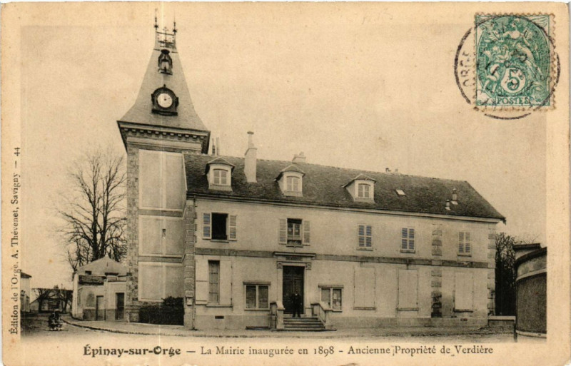 Carte postale ancienne Epinay-sur-Orge - Epinay-sur-Orge - La Mairie inaugurée en 1898 à Épinay-sur-Orge