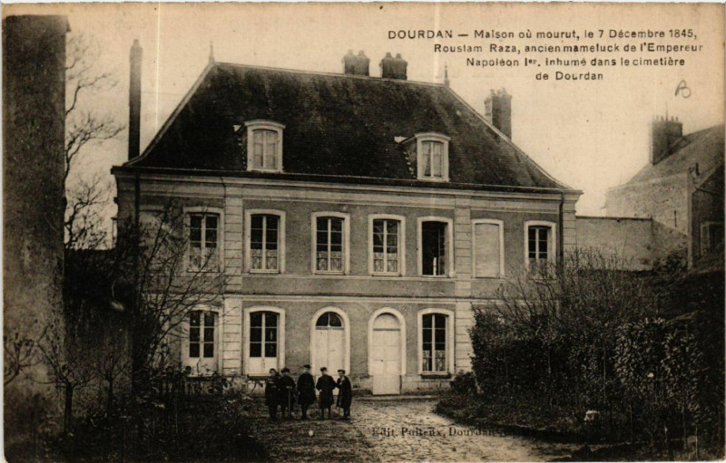Carte postale ancienne Dourdan - Maison oú mourut à Dourdan