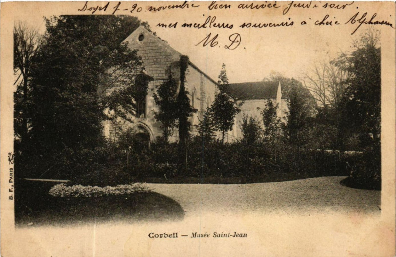 Carte postale ancienne Corbeil - Musée Saint-Jean