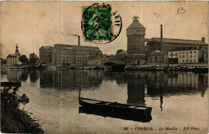 Carte postale ancienne Corbeil - Le Moulin
