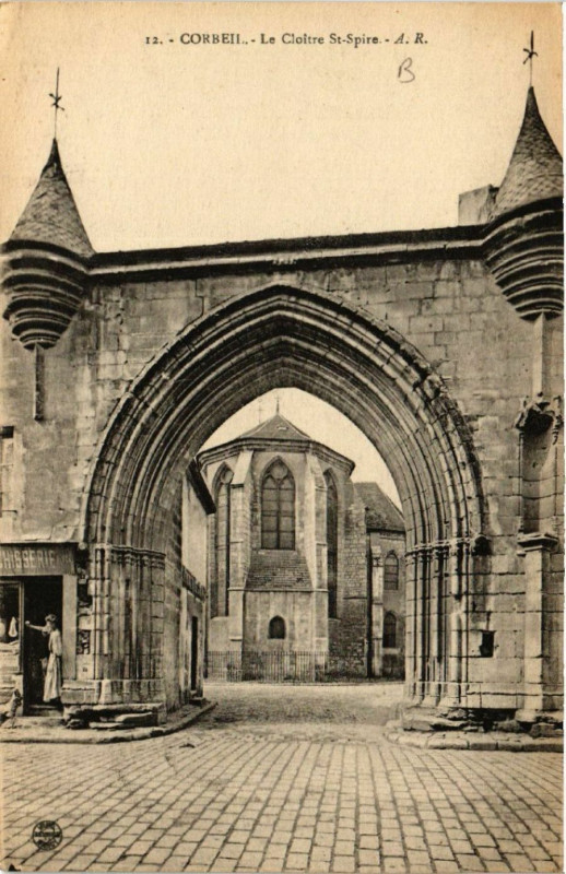 Carte postale ancienne Corbeil - La Cloitre Saint-Spire