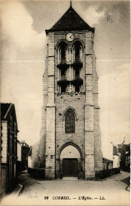Carte postale ancienne Corbeil - L'Eglise