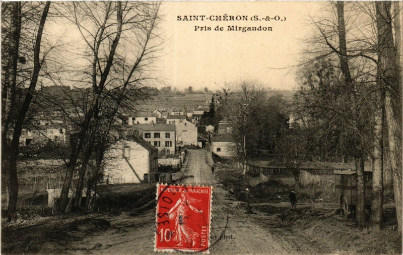 Carte postale ancienne Saint-Cheron - Saint-Chéron - Pris de Mirgaudon à Saint-Chéron
