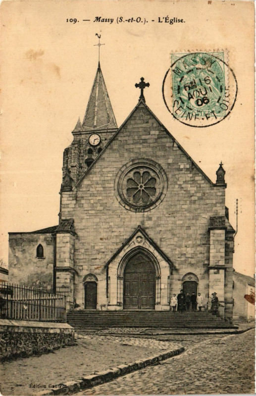 Carte postale ancienne Massy - L'Eglise à Massy
