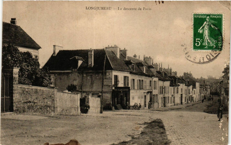 Carte postale ancienne Longjumeau - La descente de Paris à Longjumeau