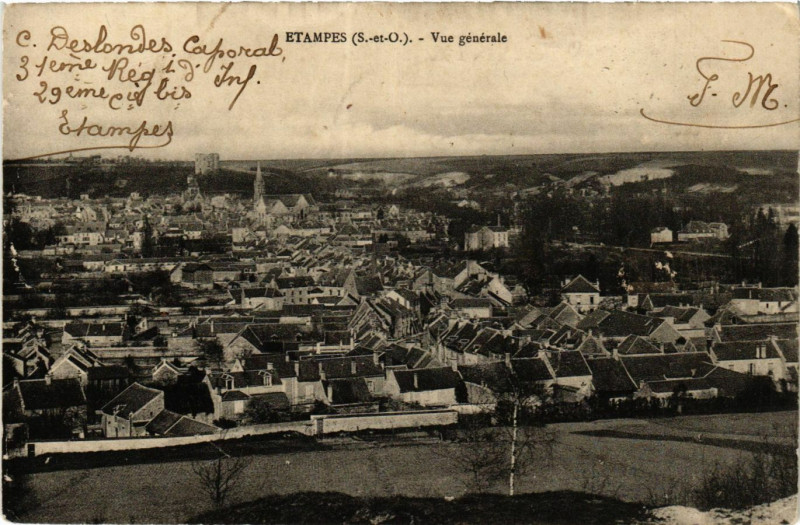 Carte postale ancienne Etampes - Etampes - Vue Generale à Étampes