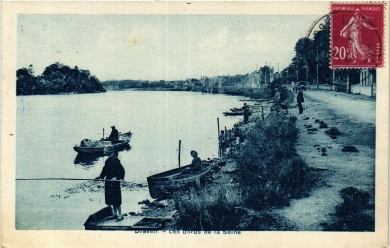 Carte postale ancienne Draveil - Les Bords de la Seine à Draveil