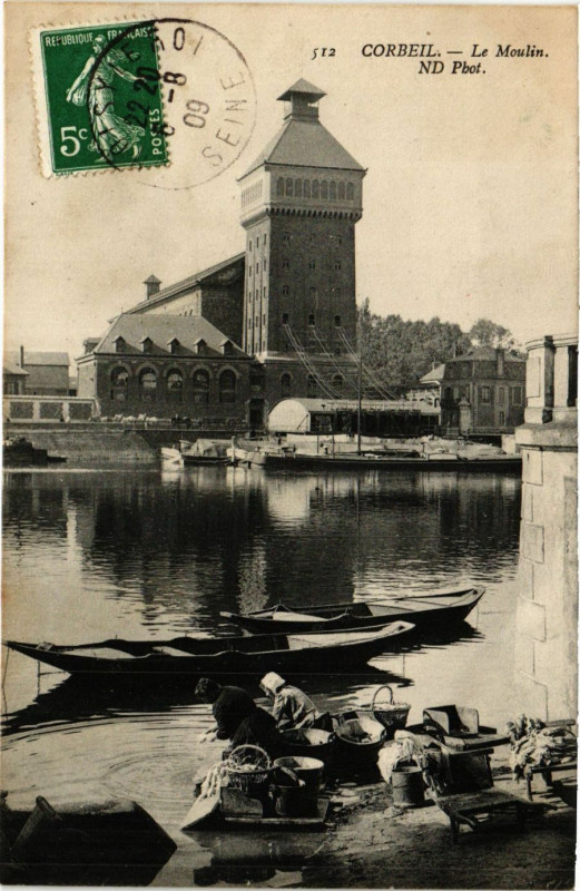 Carte postale ancienne Corbeil - Le Moulin