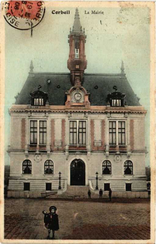 Carte postale ancienne Corbeil - La Mairie