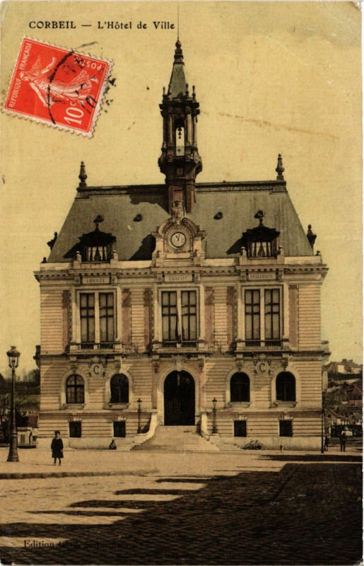 Carte postale ancienne Corbeil - L'Hotel de Ville