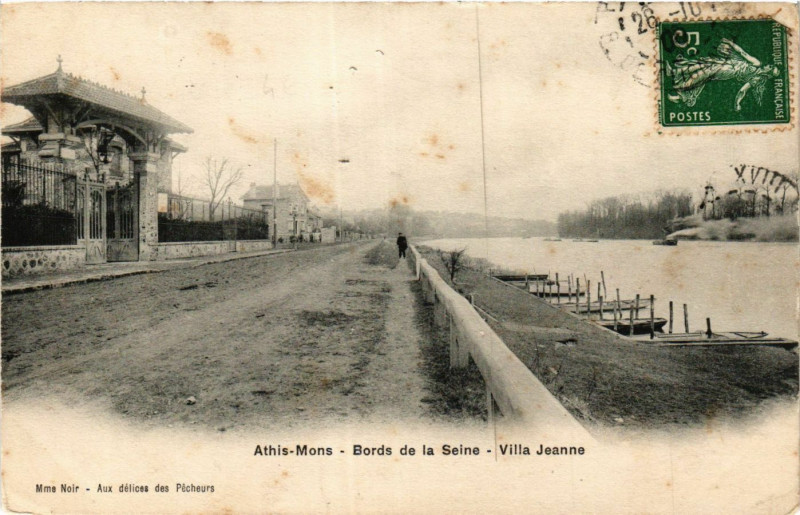 Carte postale ancienne Athis-Mons - Bords de la Seine - Villa Jeanne à Athis-Mons