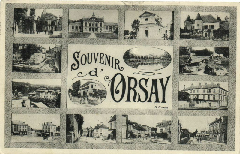Carte postale ancienne Souvenir d'Orsay à Orsay