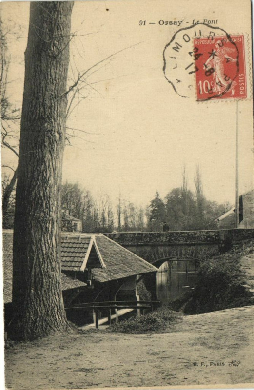 Carte postale ancienne Orsay - Le Pont à Orsay