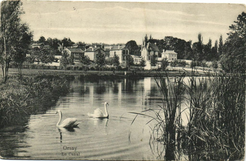 Carte postale ancienne Orsay - Le Canal à Orsay