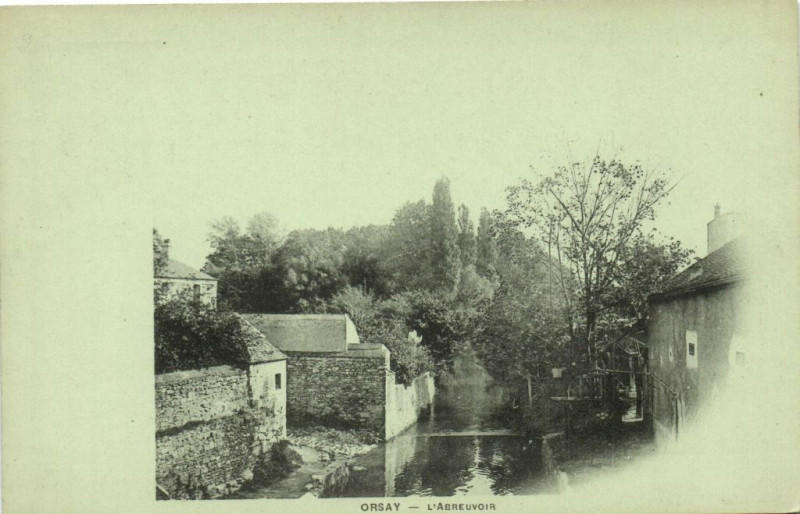 Carte postale ancienne Orsay - L'Abreouvoir à Orsay