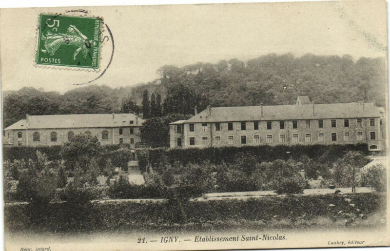 Carte postale ancienne Igny - Etablissement Saint-Nicolas à Igny