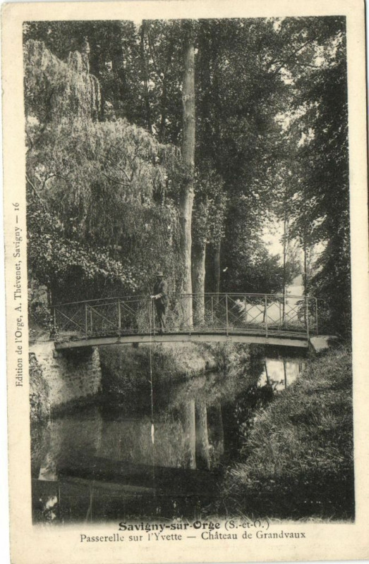 Carte postale ancienne Savigny -sur- Orge (S.-et-O.) - Passerelle sur l'Yvette - .... à Igny