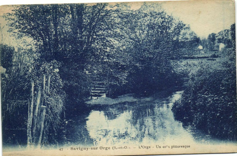 Carte postale ancienne Savigny -sur- Orge (S.-et-O.) - L'Orge un coin pittoresque à Igny