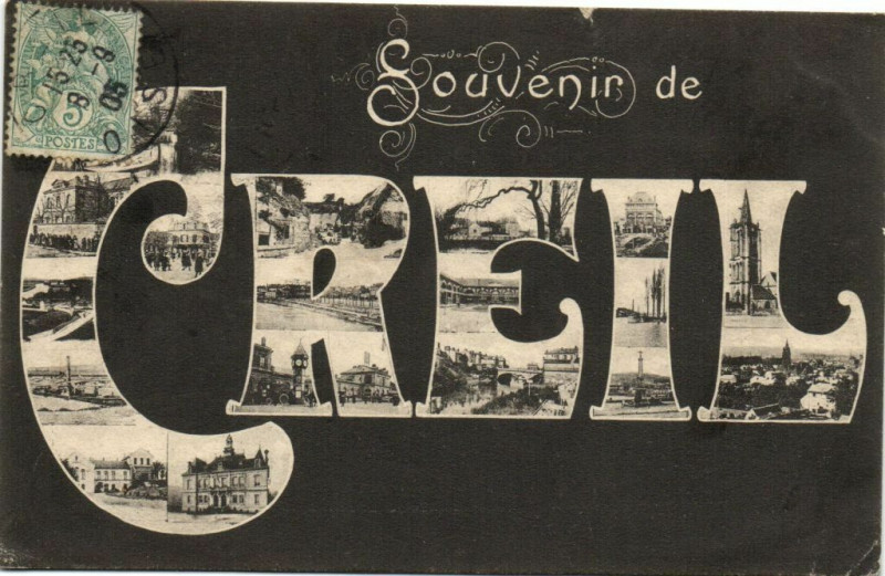 Carte postale ancienne Souvenir de Creil