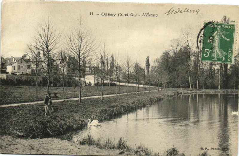 Carte postale ancienne Orsay (S.-et-O.) - L'Etang à Orsay