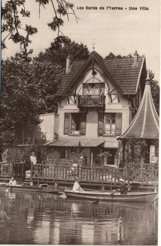 Carte postale ancienne Les Bords de L'Yerres - Une Villa à Yerres