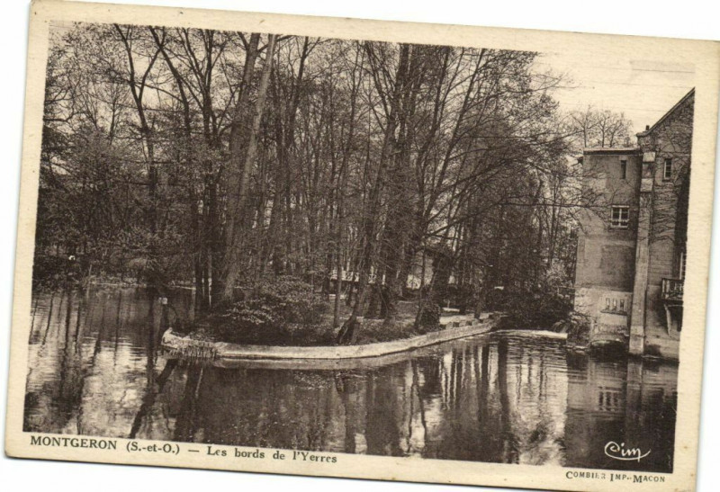 Carte postale ancienne Montgeron-Les bords de l'Yerres à Montgeron