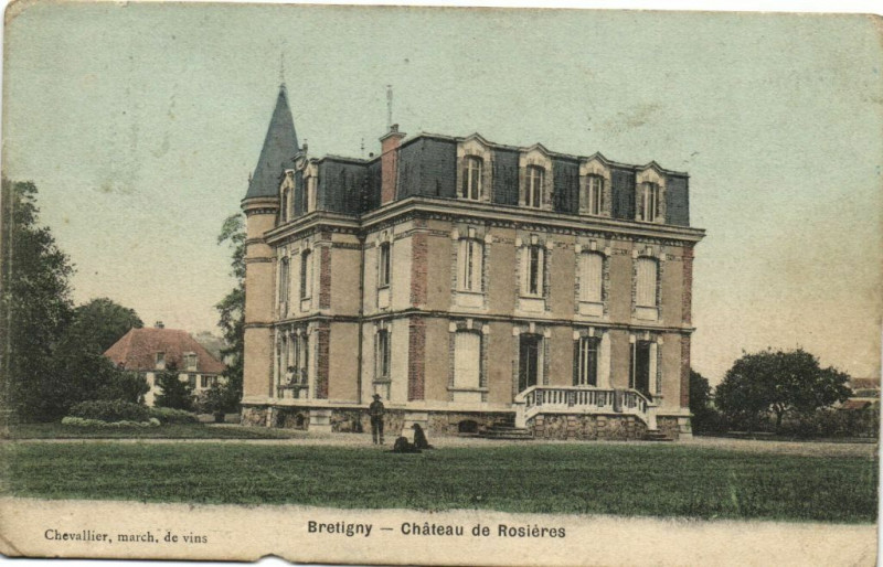 Carte postale ancienne Bretigny-Cháteau de Rosiéres à Igny
