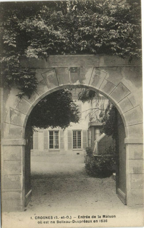 Carte postale ancienne Crosnes -Entrée de la Maison à Crosne