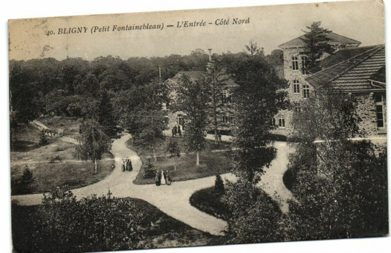 Carte postale ancienne Bligny-L'Entrée-Cóté Nord à Igny