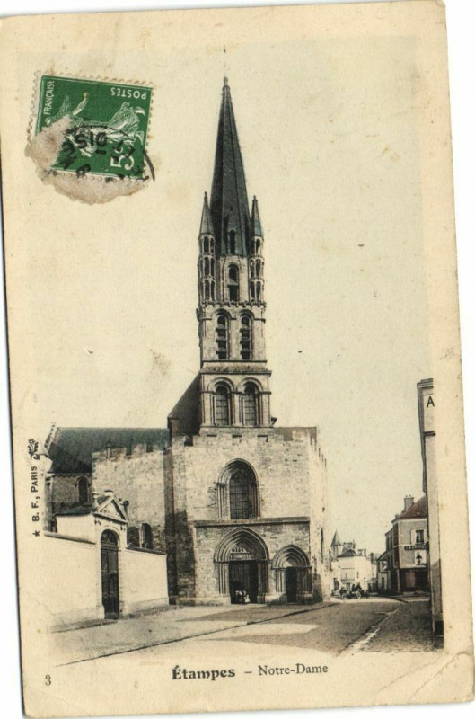 Carte postale ancienne Etampes-Notre Dame à Étampes