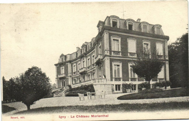 Carte postale ancienne Igny-Le Cháteau Marienthal à Igny