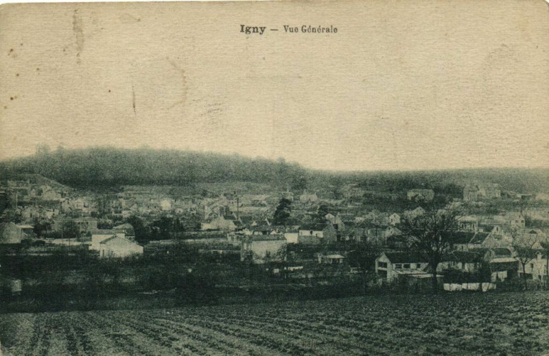 Carte postale ancienne Igny-Vue Générale à Igny