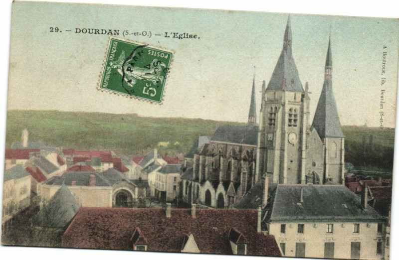 Carte postale ancienne Dourdan-L'Eglise à Dourdan