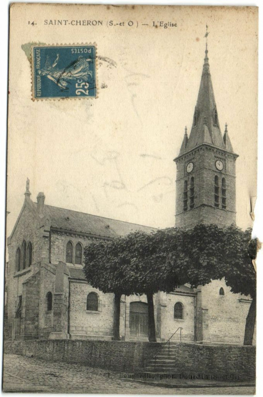 Carte postale ancienne Saint Cheron-L'Eglise à Saint-Chéron