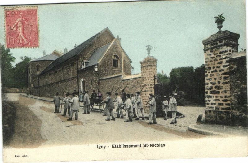 Carte postale ancienne Igny-Etablissement St Nicolas à Igny