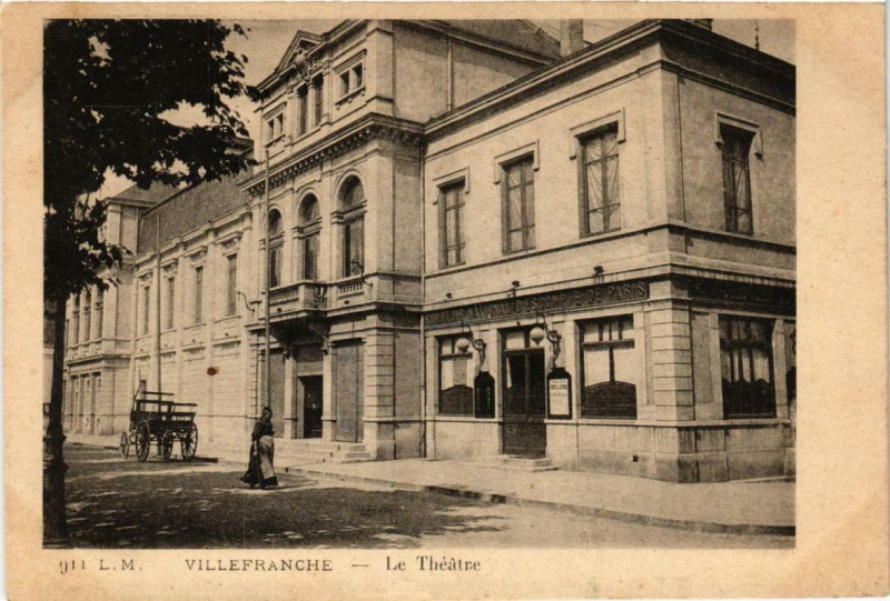 Carte postale ancienne Villefranche Le Théatre