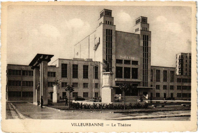 Carte postale ancienne Villeurbanne Le Théatre à Villeurbanne