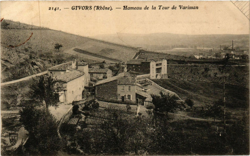 Carte postale ancienne Givors - Hameau de la Tour de Varissan à Givors